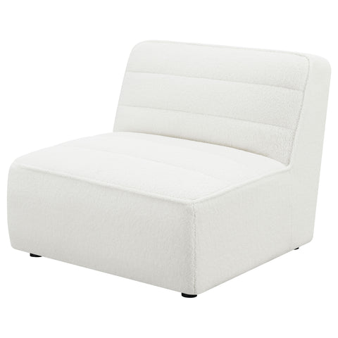 Bolden Upholstered Armless Chair NaturalIvory