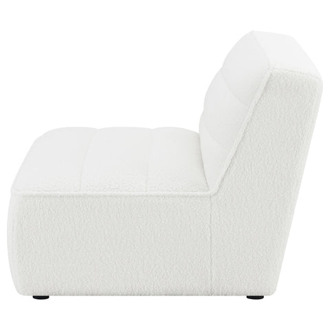 Bolden Upholstered Armless Chair NaturalIvory