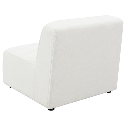 Bolden Upholstered Armless Chair NaturalIvory