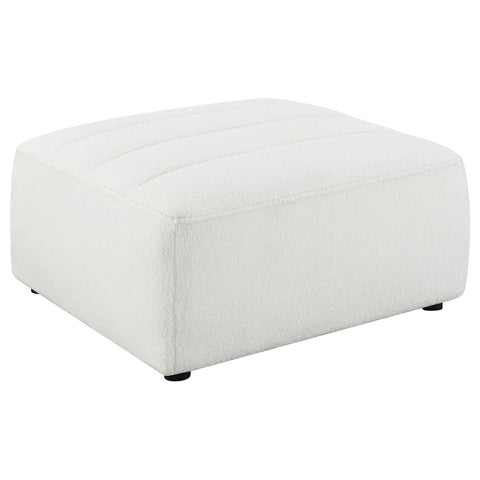 Bolden Square Upholstered Ottoman NaturalIvory