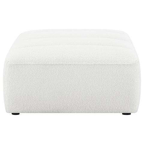 Bolden Square Upholstered Ottoman NaturalIvory