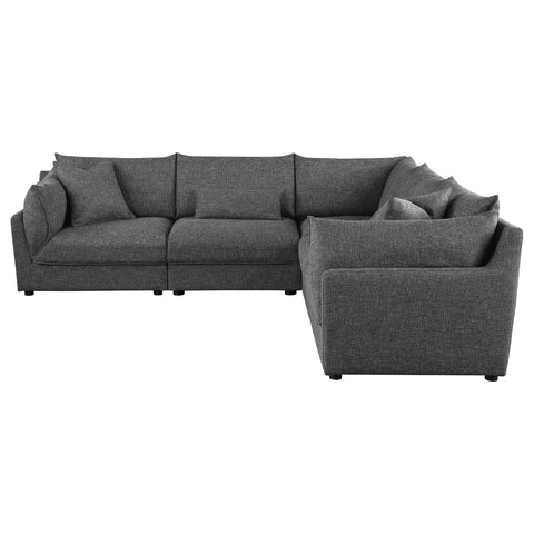 Basye 5-piece Upholstered Modular Sectional Barely BlackBarely Black
