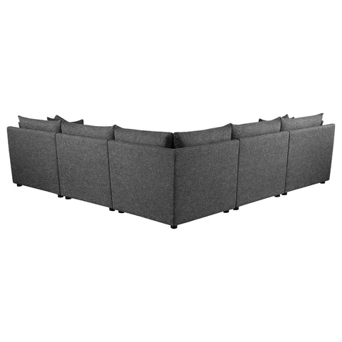 Basye 5-piece Upholstered Modular Sectional Barely BlackBarely Black