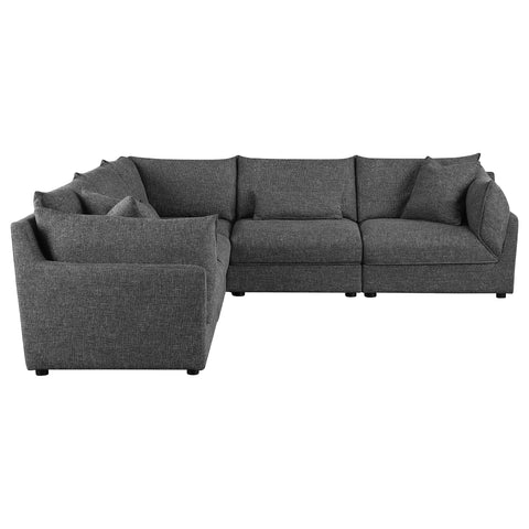 Basye 5-piece Upholstered Modular Sectional Barely BlackBarely Black