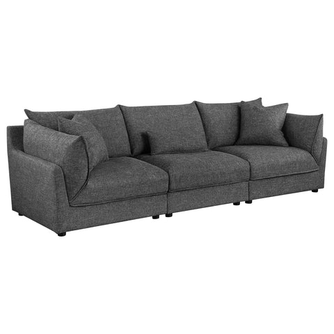 Basye 3-Piece Upholstered Sofa Barely BlackBarely Black
