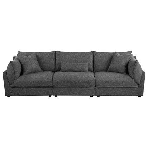 Basye 3-Piece Upholstered Sofa Barely BlackBarely Black