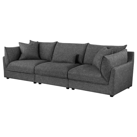 Basye 3-Piece Upholstered Sofa Barely BlackBarely Black