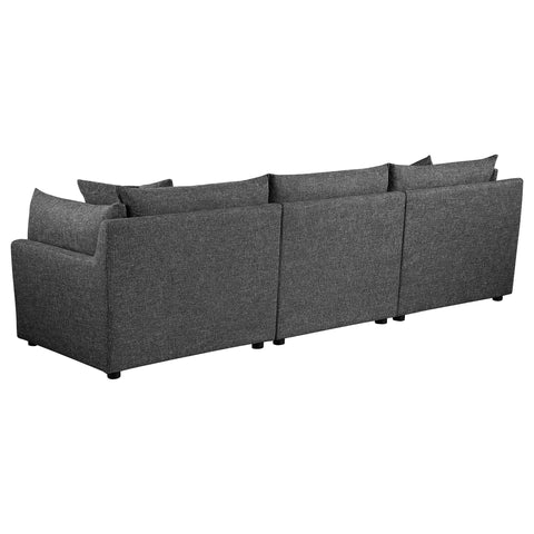 Basye 3-Piece Upholstered Sofa Barely BlackBarely Black