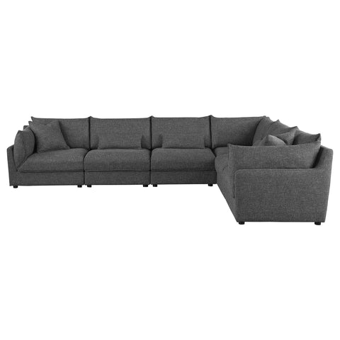 Basye 6-Piece Upholstered Modular Sectional Barely BlackBarely Black