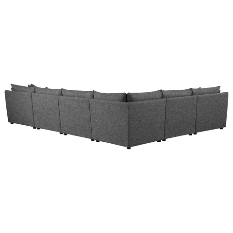 Basye 6-Piece Upholstered Modular Sectional Barely BlackBarely Black