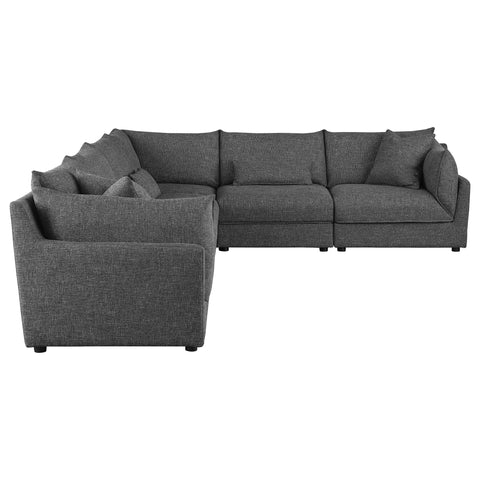 Basye 6-Piece Upholstered Modular Sectional Barely BlackBarely Black