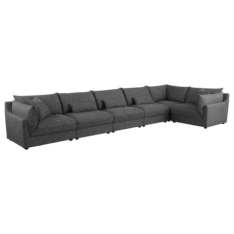 Basye 6-Piece Upholstered Modular Sectional Barely BlackBarely Black