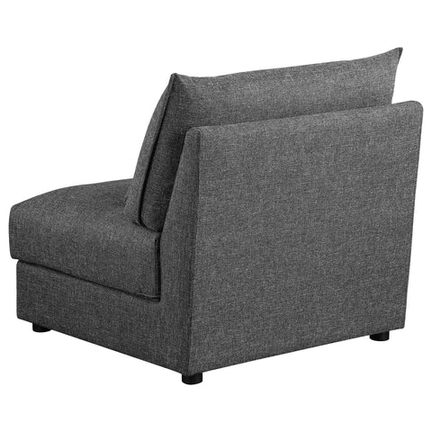Basye Upholstered Armless Chair Barely BlackBarely Black