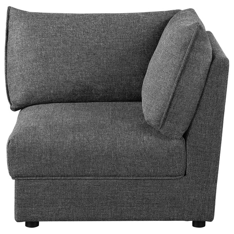 Basye Upholstered Corner Chair Barely BlackBarely Black