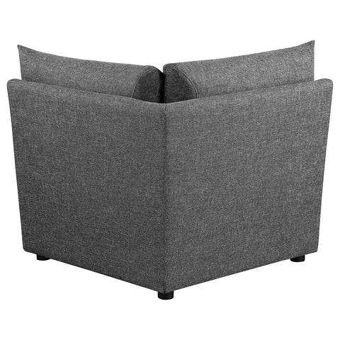 Basye Upholstered Corner Chair Barely BlackBarely Black
