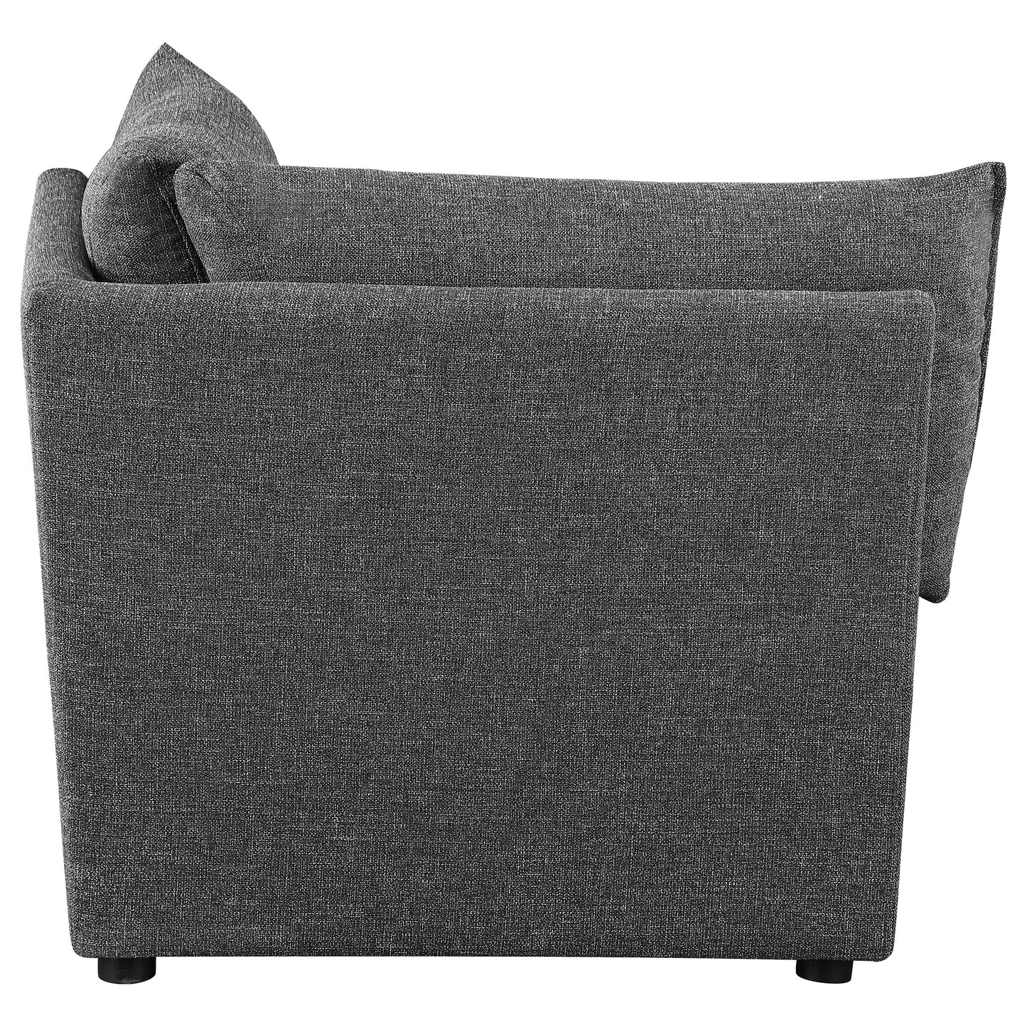 basye upholstered corner chair barely blackbarely black
