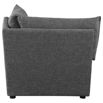 Basye Upholstered Corner Chair Barely BlackBarely Black