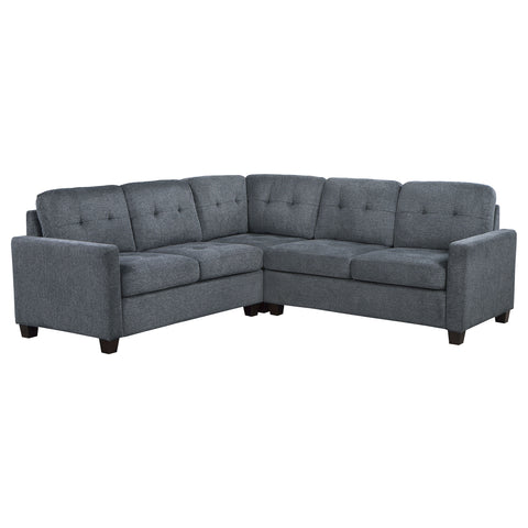 Ronea 3-piece Upholstered Sectional Sofa Steel GreySteel Grey
