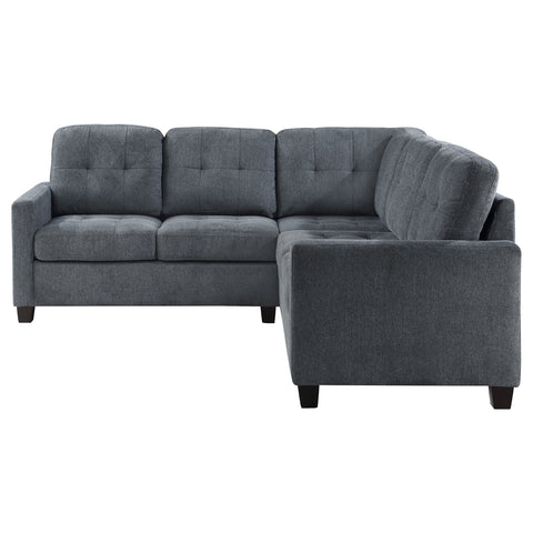 Ronea 3-piece Upholstered Sectional Sofa Steel GreySteel Grey
