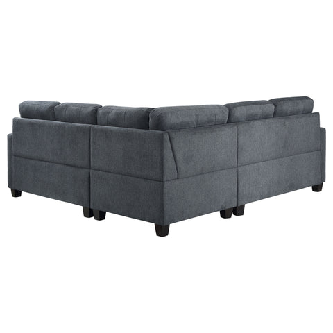 Ronea 3-piece Upholstered Sectional Sofa Steel GreySteel Grey