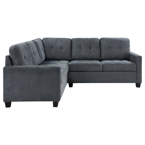 Ronea 3-piece Upholstered Sectional Sofa Steel GreySteel Grey