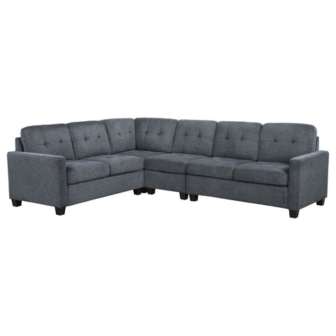 Ronea 4-piece Upholstered Modular Sectional Steel GreySteel Grey