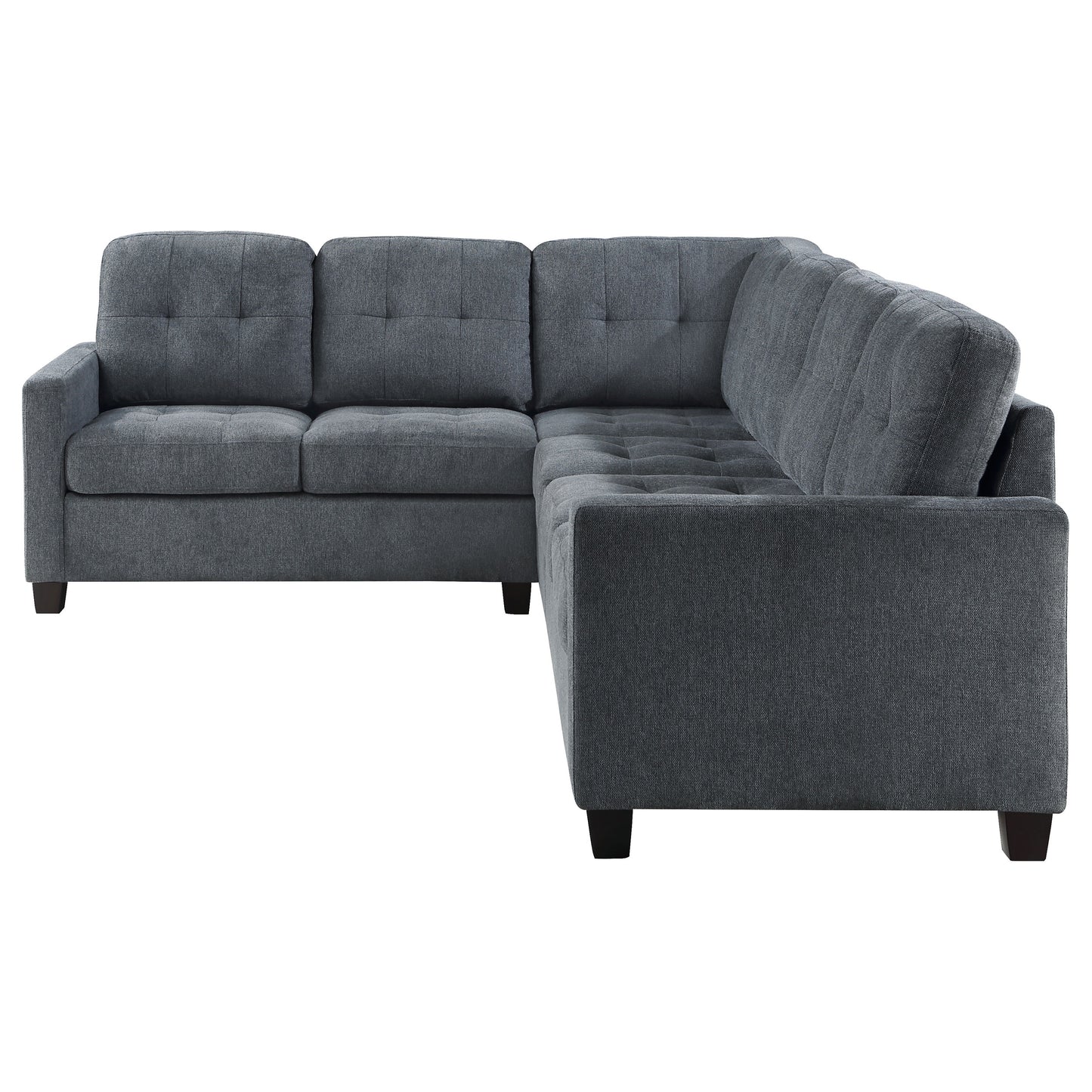 topeka 4-piece upholstered modular sectional steel grey