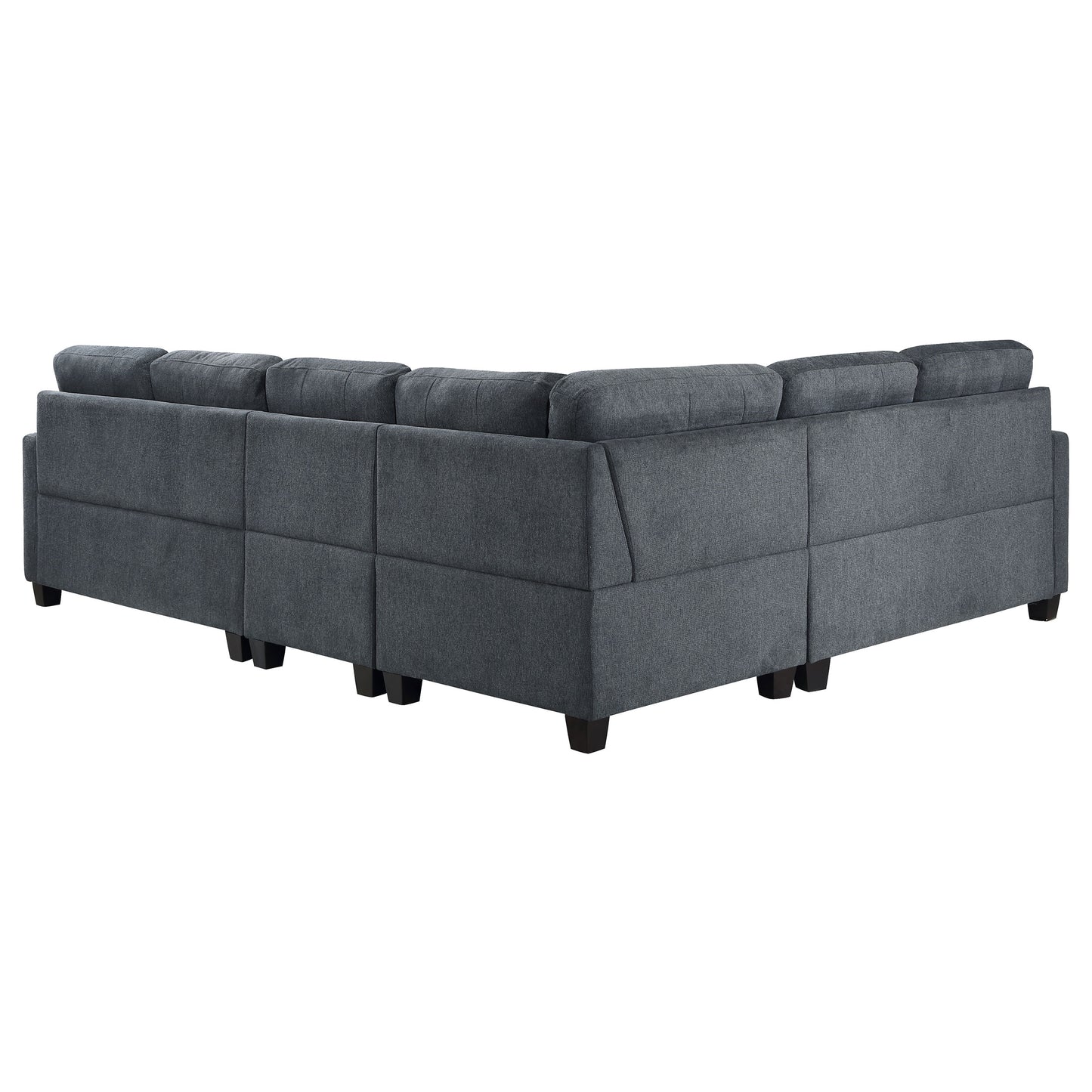 topeka 4-piece upholstered modular sectional steel grey