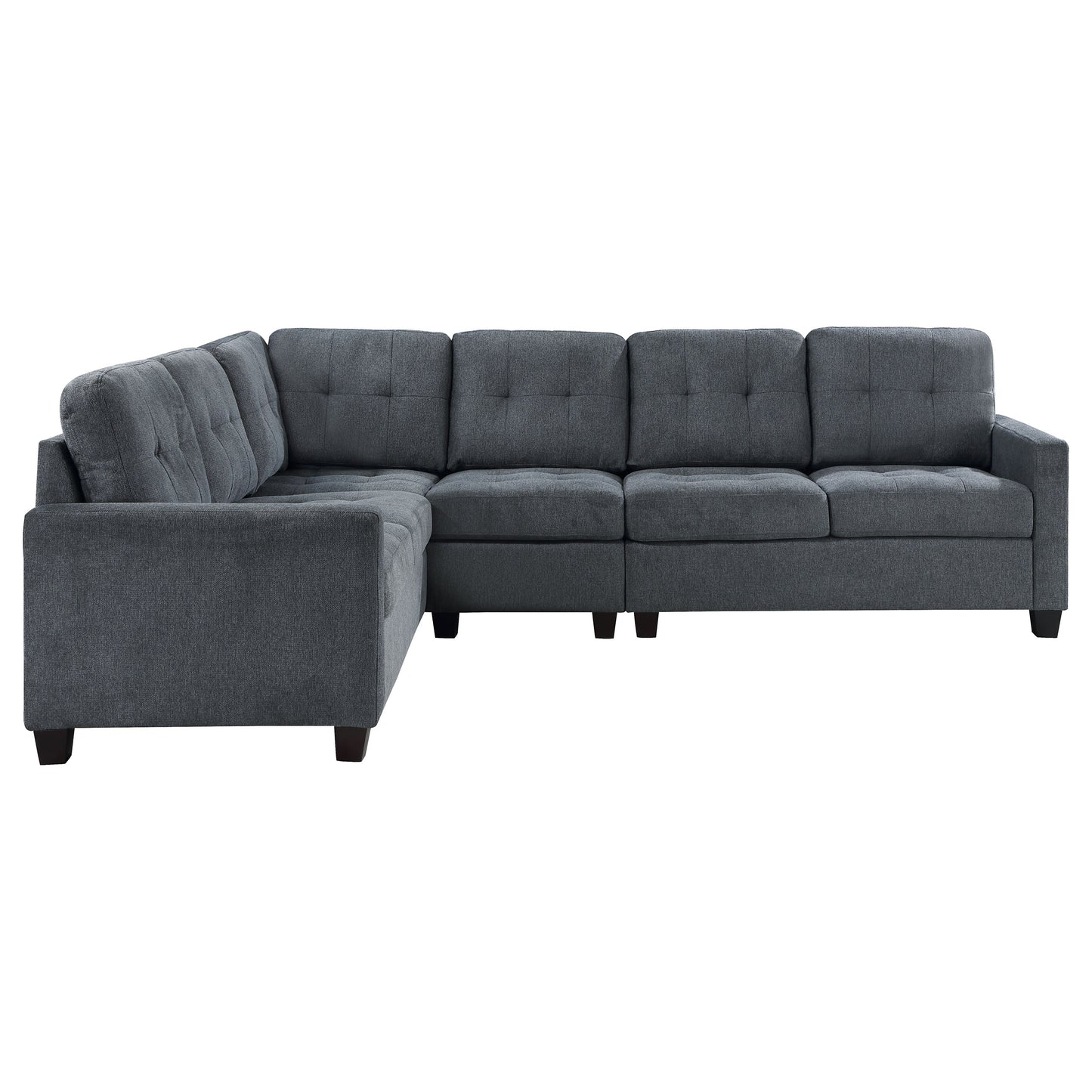 topeka 4-piece upholstered modular sectional steel grey