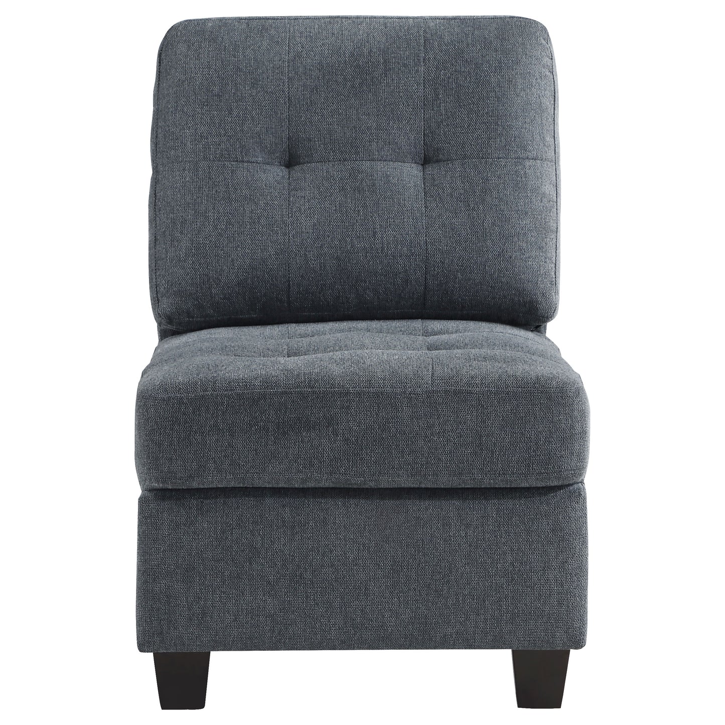 topeka upholstered armless chair steel grey