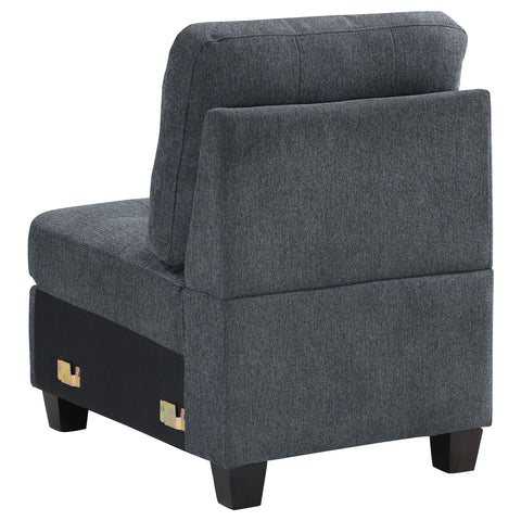 Ronea Upholstered Armless Chair Steel GreySteel Grey