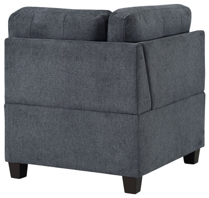 Topeka Upholstered Corner Chair Steel Grey