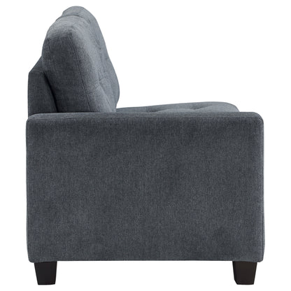 Topeka Upholstered LAF Chair Steel Grey