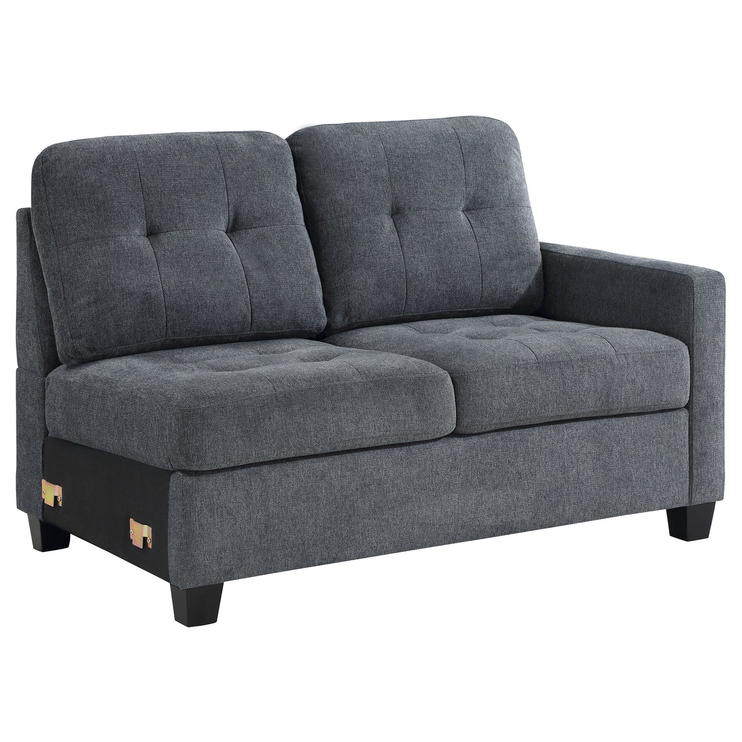 topeka upholstered raf chair steel grey