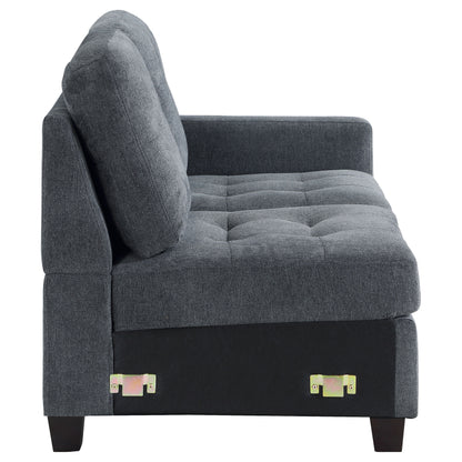 Topeka Upholstered RAF Chair Steel Grey