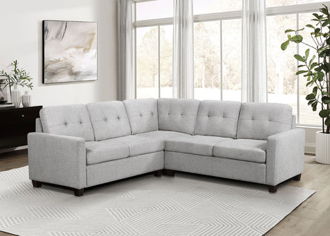Ronea 3-piece Upholstered Sectional Sofa Steel BeigeBeige