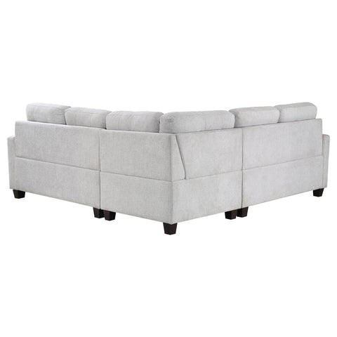 Ronea 3-piece Upholstered Sectional Sofa Steel BeigeBeige
