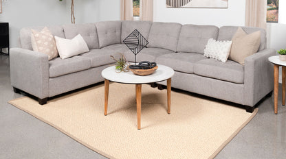 Topeka 4-piece Upholstered Modular Sectional Sofa Beige