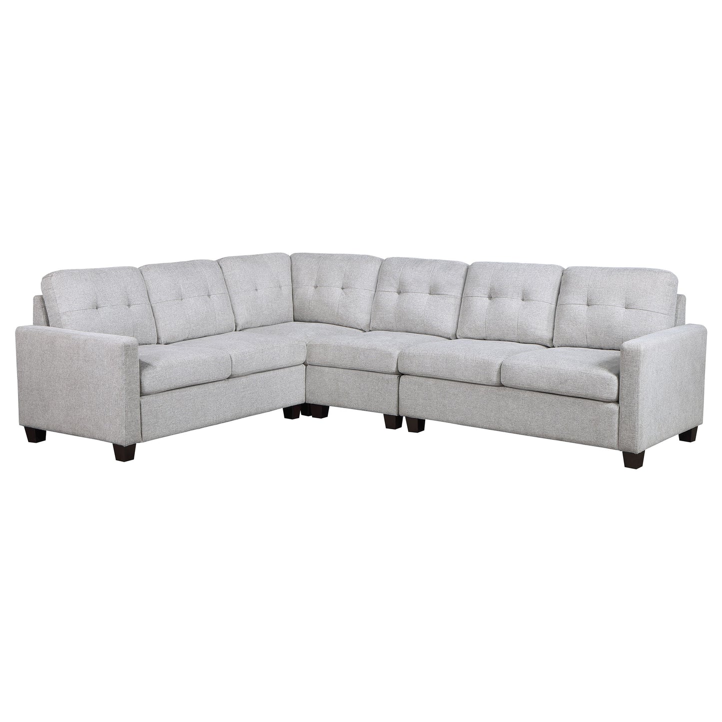 topeka 4-piece upholstered modular sectional sofa beige