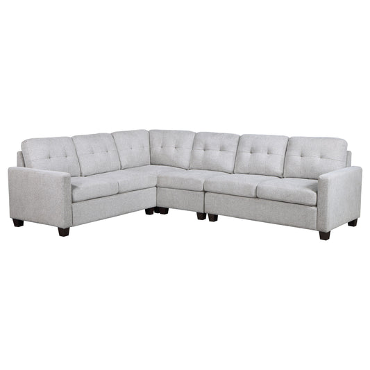 Topeka 4-piece Upholstered Modular Sectional Sofa Beige