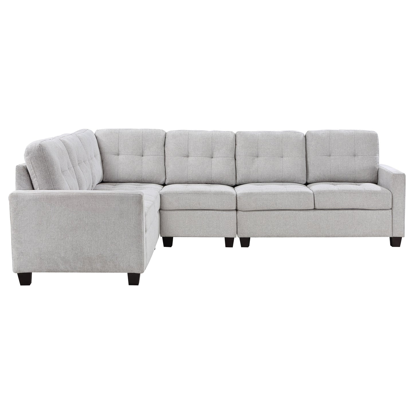 topeka 4-piece upholstered modular sectional sofa beige