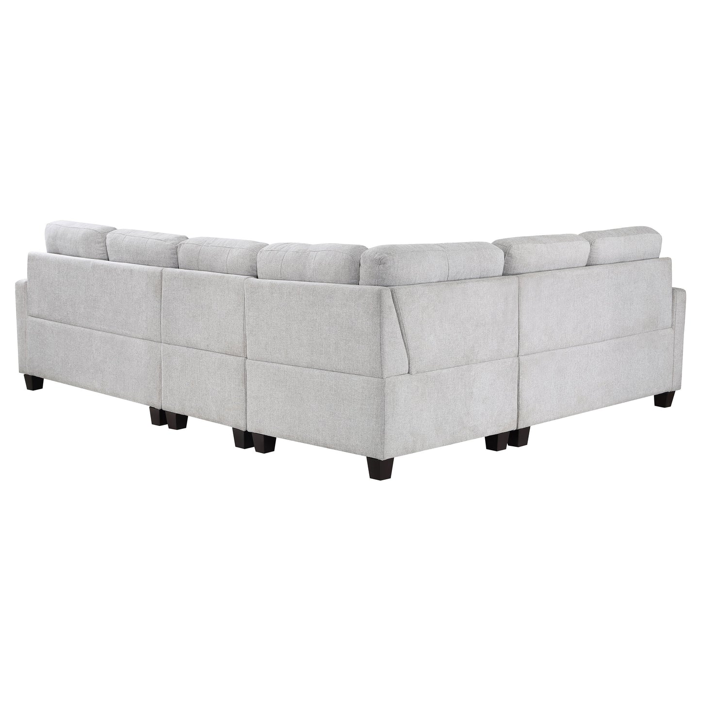 topeka 4-piece upholstered modular sectional sofa beige