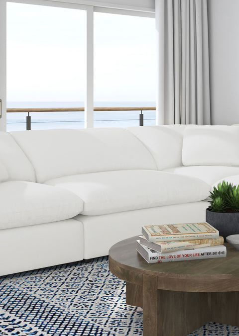 Malka Boucle Upholstered Armless Chair IvoryIvory