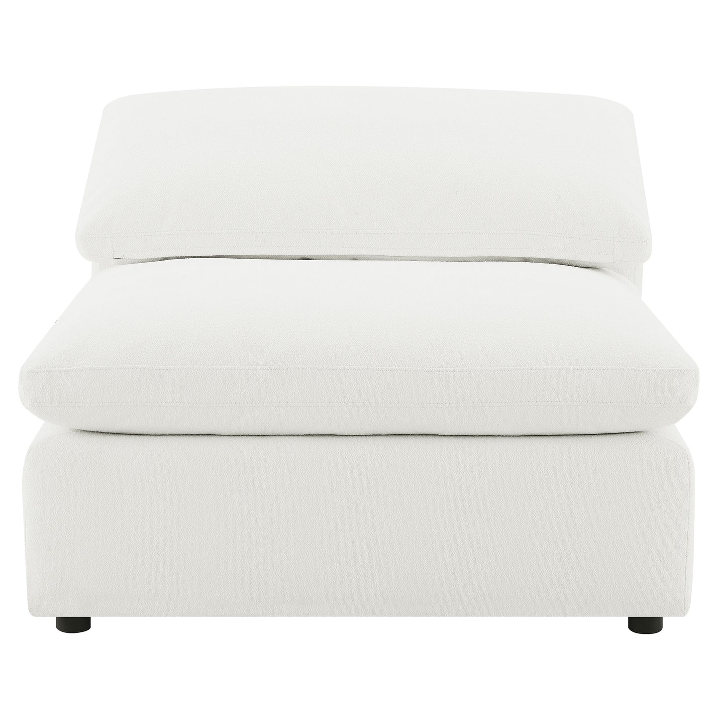 neil boucle upholstered armless chair ivory