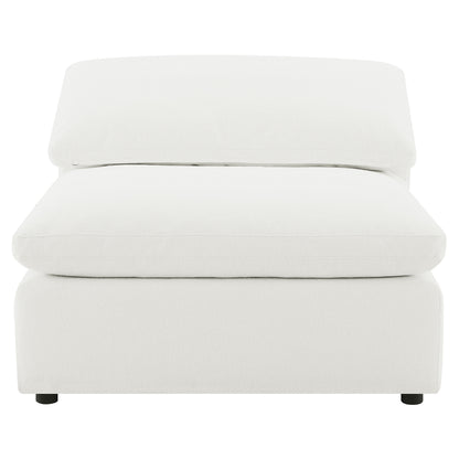 Neil Boucle Upholstered Armless Chair Ivory