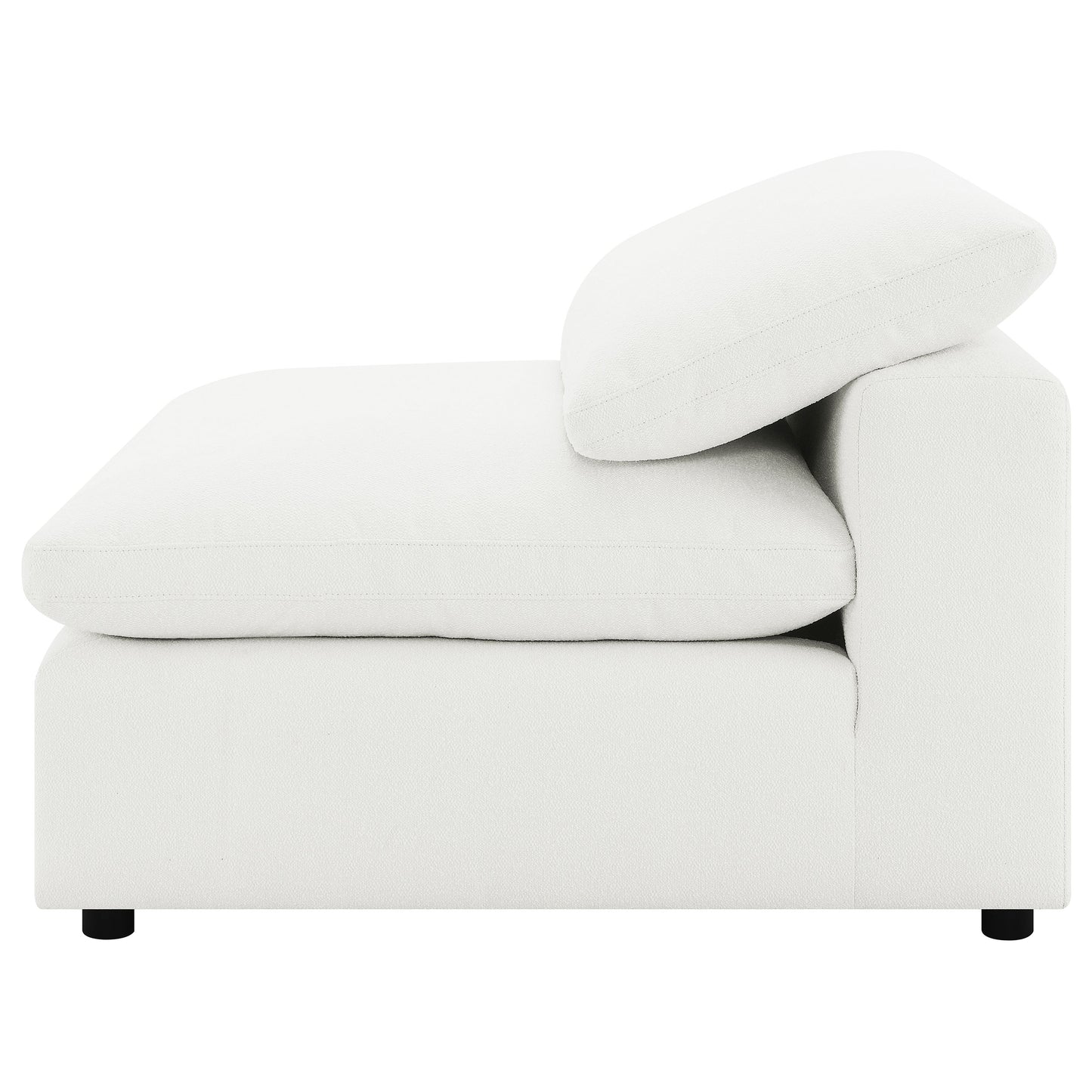 neil boucle upholstered armless chair ivory