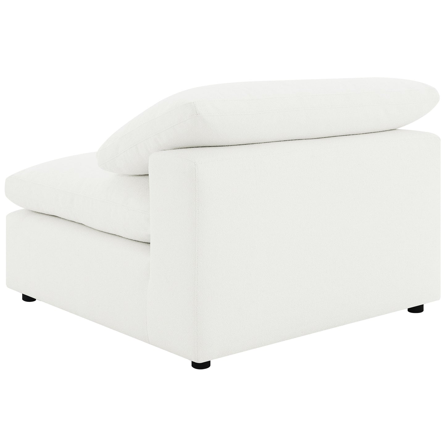 neil boucle upholstered armless chair ivory