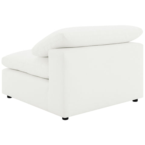 Malka Boucle Upholstered Armless Chair IvoryIvory