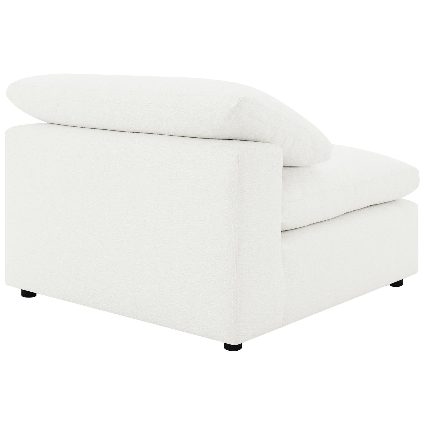 neil boucle upholstered armless chair ivory