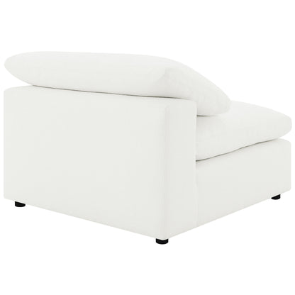 Neil Boucle Upholstered Armless Chair Ivory